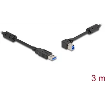 DeLOCK USB kabelis Type-A vīriešu uz Type-B vīriešu 90° pa kreisi leņķis 3 m
