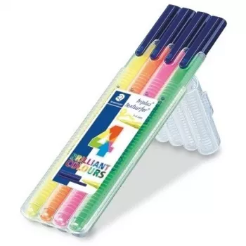 Marķieris Staedtler 362 SB4 4 gab. Zaļš Oranžs Rozā Dzeltens