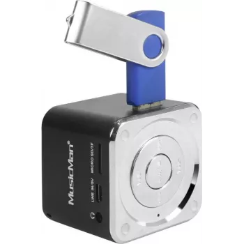 Technaxx Mini Musicman aktīvais skaļrunis USB un SD atskaņošanai, ar akumulatoru (3527)