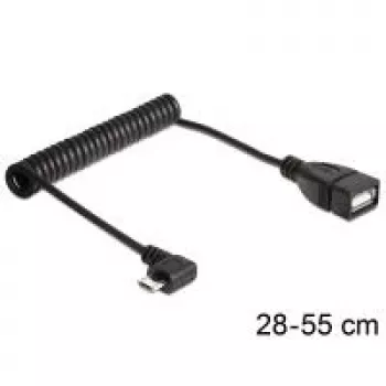 USB kabelis DeLOCK 83354 USB 2.0 0,5 m Micro-USB B USB A Melns