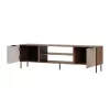 TV skapis Cama ALMERA 180.5×42×52.5 cm valrieksts/krems – skaidu plātnes virsma, valrieksta rāmis