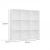 MALAX 3x3 H Balts SHELVING UNIT