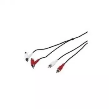 Wentronic Goobay RCA savienojuma kabelis, 1,5 m - 2x RCA-Spraudnis > 2x RCA-Spraudnis/Ligzda (50214)
