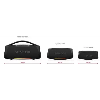 Sencor Resonex Maxi Power 100W skaļrunis ar IPX7, TWS un LED