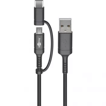 USB kabelis Goobay 71892 Melns