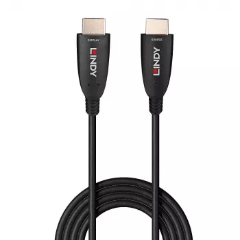 Lindy 10m Fibre Optic Hybrid HDMI 8K60 kabelis, 10 m, HDMI A tipa (standarta), HDMI A tipa (standarta), 48 Gbit/s, Melns