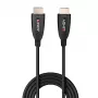 Lindy 10m Fibre Optic Hybrid HDMI 8K60 kabelis, 10 m, HDMI A tipa (standarta), HDMI A tipa (standarta), 48 Gbit/s, Melns