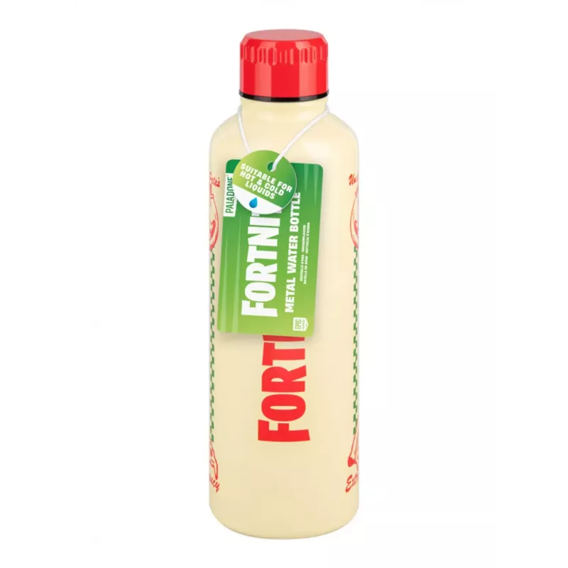 Sporta ūdens pudele Paladone Fortnite Metal PP14736FO 500 ml, metāla apdare, skrūvējams vāciņš