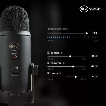 Blue Yeti USB Mikrofons Blackout