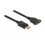 DeLOCK 87098 DisplayPort pagarinātāja kabelis paneļmontāžai 8K 60 Hz 3 m