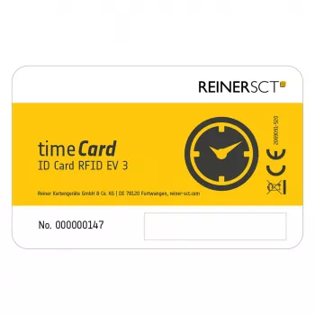 ReinerSCT timeCard Premium 25 DES – droša mikroshēmu karte laika uzskaitei un piekļuvei
