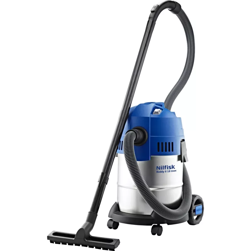 Nilfisk Buddy II 18 Stainless Steel Black, nerūsējošais tērauds 18 L 1200 W