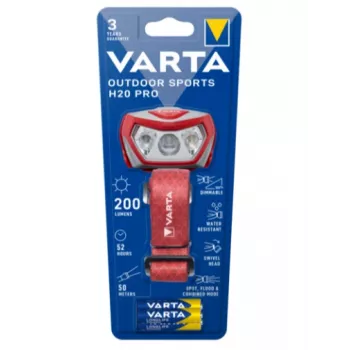 Galvaslampa Varta Outdoor Sports H20 Pro Grey Red