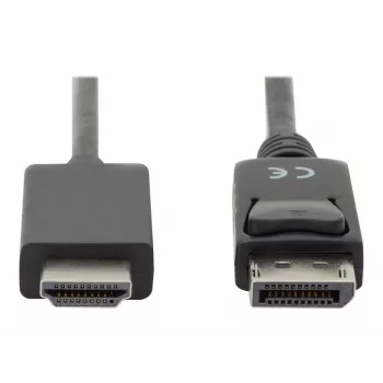 Adaptera kabelis DisplayPort 1.2 ar fiksatoru 4K 60Hz UHD DP/HDMI A M/M melns 2 m