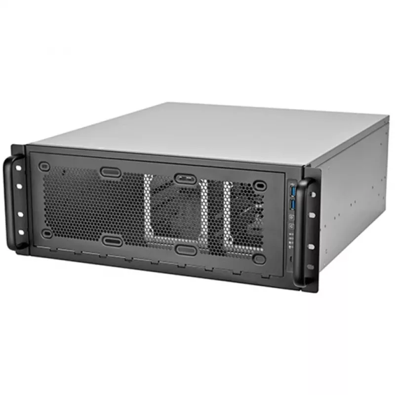 Rackmount korpuss 4U SILVERSTONE RM45-360 — 4U šasija, atbalsta ATX mātesplates, plauktu montāžai