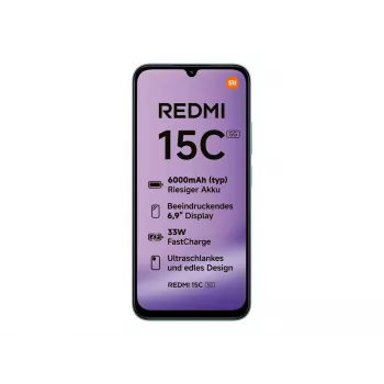 Xiaomi Redmi 15C 5G – 5G viedtālrunis – Dual-SIM – RAM 8 GB / Iekšējā atmiņa 128 GB – microSD slots – 6,9 collu – 1600 x 720 pikseļi (120 Hz)