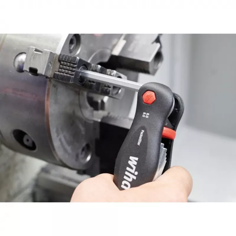 Skrūvgriezis Wiha PocketStar ar maināmiem uzgaļiem, 120 mm, modelis 23047