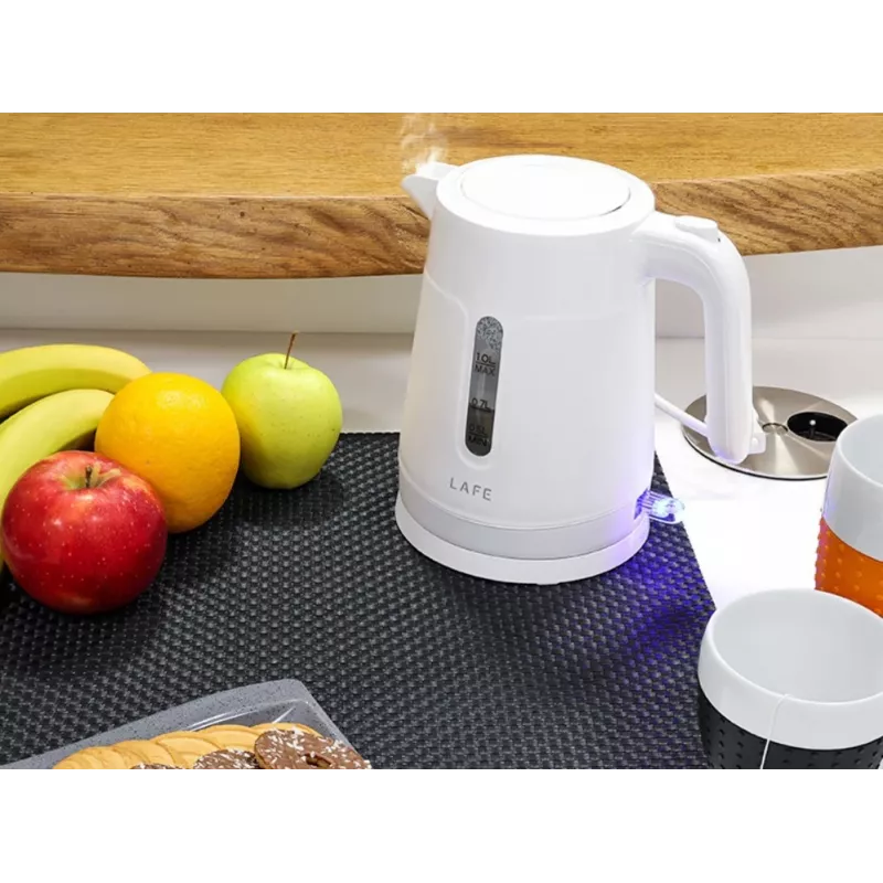 LAFE Essential S 47544 elektriskā tējkanna, 1 l, 1500 W, baltā krāsā