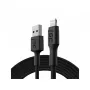 Lightning kabelis Green Cell KABGC18 — 2 m, Lightning uz USB-A, melns