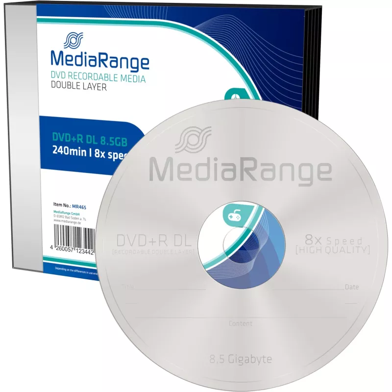MediaRange MR465 DVD+R DL 8.5 GB 5 gab.