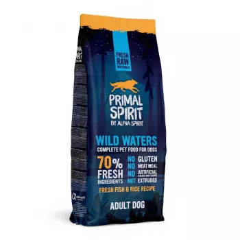 Sausā barība suņiem PRIMAL SPIRIT Wild Waters 12 kg – pusmitra, zivju garša, 28.5% proteīns, 16.5% tauki, 19% mitrums