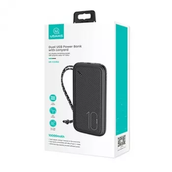 Portatīvais akumulators USAMS PB56 10000mAh 2xUSB / USB-C / MicroUSB ātra uzlāde