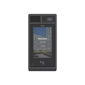 Video domofonu sistēma AXIS I8307-VE 7 collu (17,8 cm) kapacitatīvs skārienekrāns, 800×480, 4K max, IP66, microSD atbalsts, melna