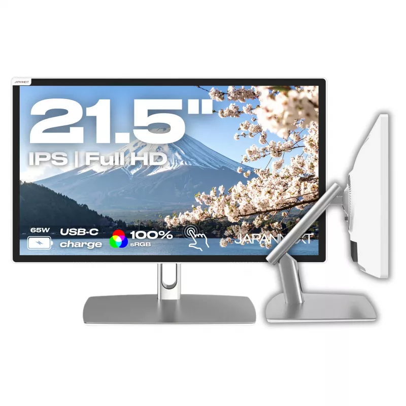 JAPANNEXT JN-IPS2152FHDR-C65W-FLD-T 21,5 inch (54,6 cm) FHD skārienjūtīgais monitors, IPS panelis, 8 ms, 75 Hz, AMD FreeSync, HDMI, USB-C 65W