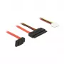 SATA kabelis DeLOCK 0.3m SATAIII 7p + Floppy 4p uz SATAIII 22p