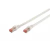 DIGITUS Professional - Patch-Cable - RJ-45 (Tēviņš) uz RJ-45 (Tēviņš) - 10,0 m - SFTP - CAT 6 - IEEE 802.3 - Bez halogēna, Liets, Bezāķa - Balts (DK-1644-100/WH)