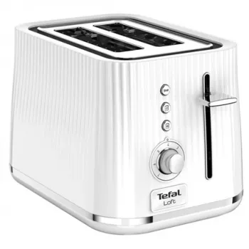 Tefal Loft TT7611 2 šķēlēm Hromēts, Balts