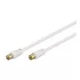 Wentronic Goobay antenas savienojuma kabelis, 100% ekranēts, apzeltīts, balts, 1,5 m - Coax spraudnis Koax ligzda (67282)