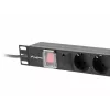 Strāvas sadalītājs Lanberg PDU-07F-0200-BK, 1U, 7 kontaktligzdas, 16 A, melns