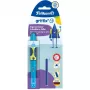 Pildspalva Pelikan griffix® labročiem - Neon Fresh Blue - zila - kasetņu pildīšanas sistēma - plastmasa - nerūsējošais tērauds - labročiem (820363)