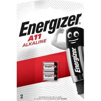 Vienreizlietojama litija cilindriska baterija Energizer A11/E11A 6V 2 gab. — sudraba, blisterī