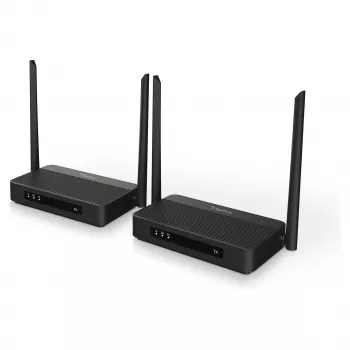 Bezvadu HDMI KVM pagarinātājs DIGITUS DS-55360 — raidītājs un uztvērējs, bezvadu, 100 m, 4K/60Hz, HDMI, USB-A/USB-C