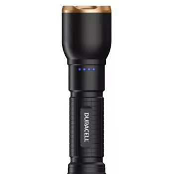 Lukturis Duracell DF2500R — melns, uzlādējams rokas lukturis