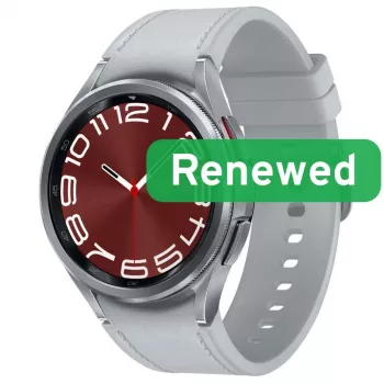 Samsung Renewed Galaxy Watch 6 Classic BT 43mm viedpulkstenis, Sudrabs, A klase