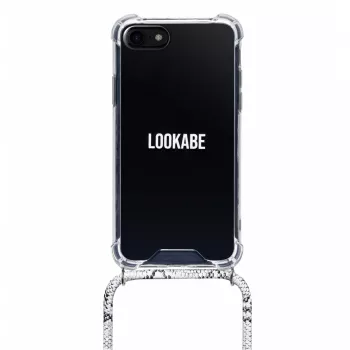 Kakla maciņš Lookabe Snake Edition iPhone 7/8 Plus — sudraba, valkājams telefona futrālis