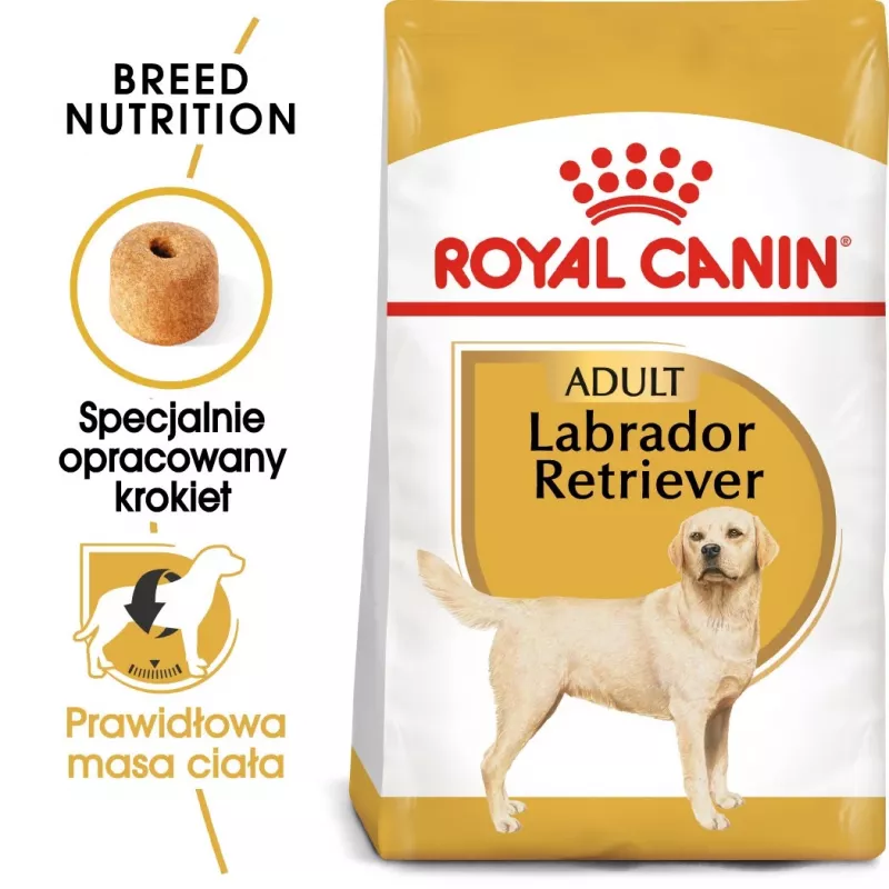 Sausā barība suņiem Royal Canin Labrador Retriever Adult 12 kg – Mājputnu gaļa, 30% olbaltumvielas, 13% tauki