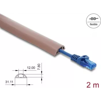 Kabeļu uzmava DELOCK 20763 PVC Brūna 1 gab.