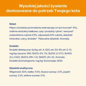 Purina Nestlé Adult 1+ slapjā kaķu barība vistas gaļa 10×85 g
