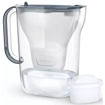BRITA ūdens filtrēšanas krūze Style Essential Graphite ar 4 MAXTRA Pro filtriem, 2.4 L tvertne, 1.4 L filtrēta ūdens