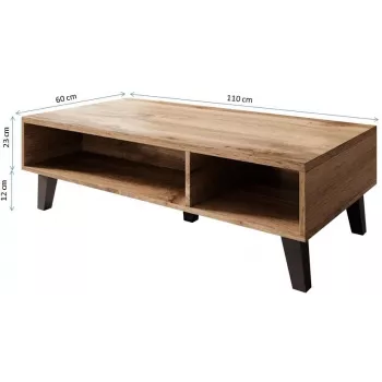 Cama Kafijas galdiņš NORD 110cm votana ozols/antracīts