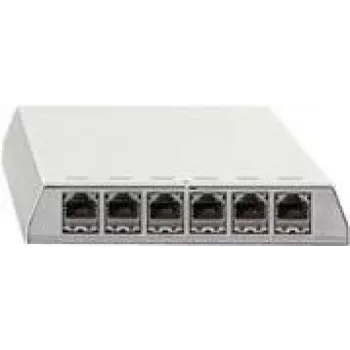 Rutenbeck PP-Cat.6A iso-6 Ap rw ekranēts 6x RJ-45 sadales panelis