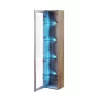 Vitrīnas skapis Cama Meble VIGO 180 – pie sienas stiprināms, 1800×400×300 mm, wotan ozols
