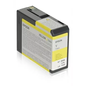 Epson oriģinālā dzeltenā tintes kasetne T580400, pigmenta tinte, 80 ml