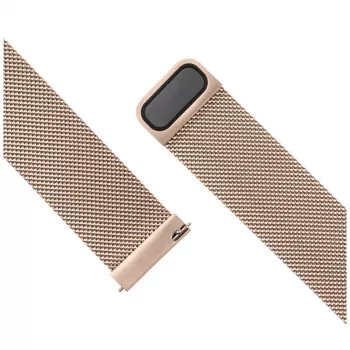 Fiksētais sieta aproce FIXED Mesh Strap Fixed 18mm Nerūsējošais tērauds Ātrā atlaišana Zelts