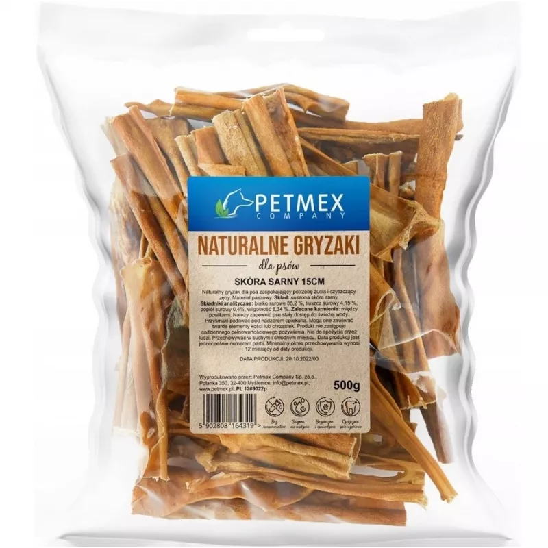 PETMEX Skóra Sarny brieža ādas košļājamā nūja 15 cm 500 g