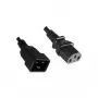 Microconnect PE030620 barošanas kabelis, melns, 2 m, C13 savienotājs, C20 savienotājs